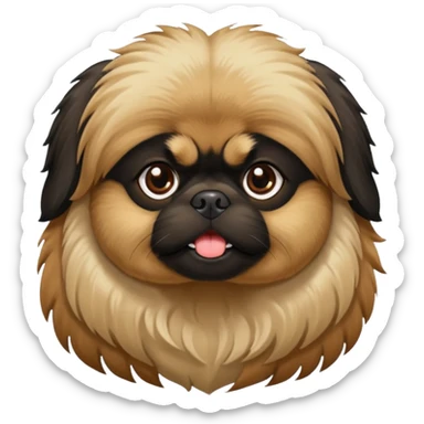 Black and tan Pekingese ￼ sticker