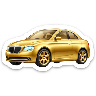 Gold car sticker