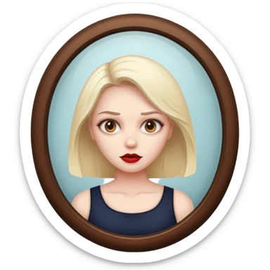 killer in mirror behind woman sticker