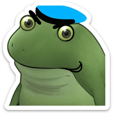 Make the Bufo frog look even more surprised, with exaggerated wide eyes, mouth even wider, and dramatic shocked expression, no background. sticker