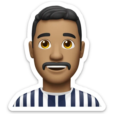 Hombre moreno con camisa de Barcelona sporting club  sticker