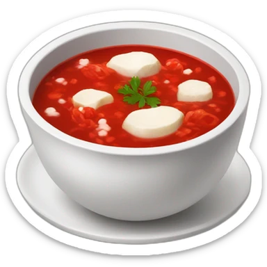 Borsch with salo sticker