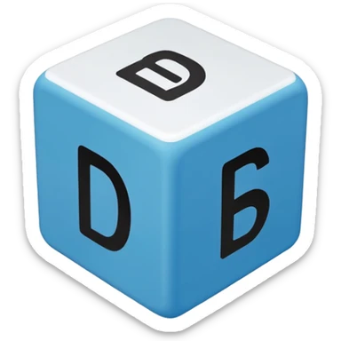 create a dice with der die das written on each visible side sticker