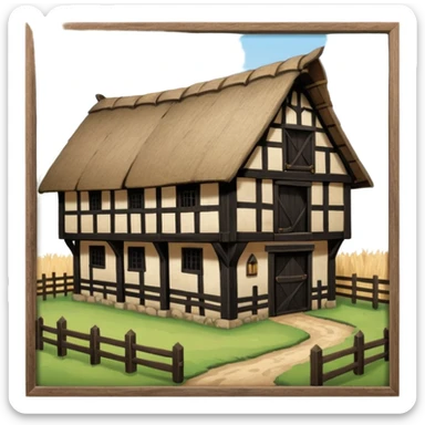 old tudor barn from the 1400s sticker