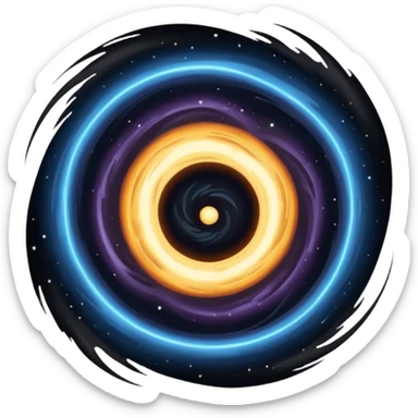 Black hole in space sticker