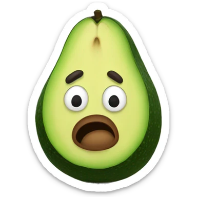 Un aguacate con cara sticker