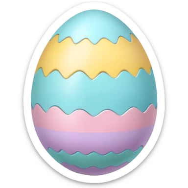 Pastel Pattern Easter Egg sticker