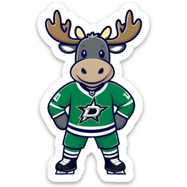 Dallas Stars Moose  sticker