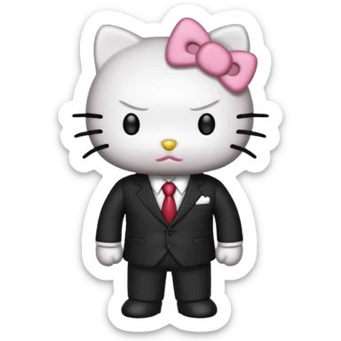 Mafia boss hello kitty sticker