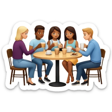 brunch coffee shop sticker