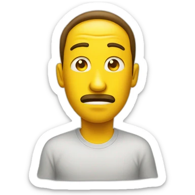 stern yellow emoji sticker