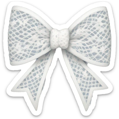 white lace bow sticker