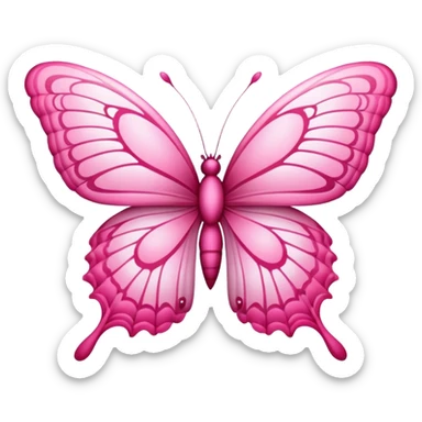 Pink butterfly sticker