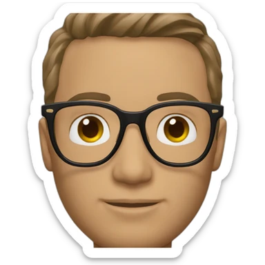 Guy with Cartier glasses sticker