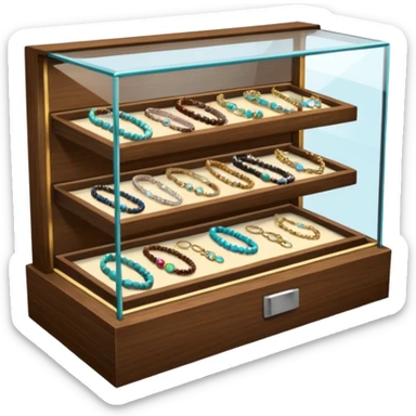 jewelry display case at Walmart sticker