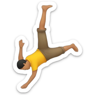 peruvian man doing backflip sticker