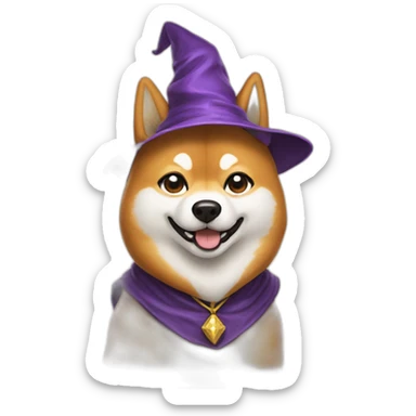 wizard shiba sticker