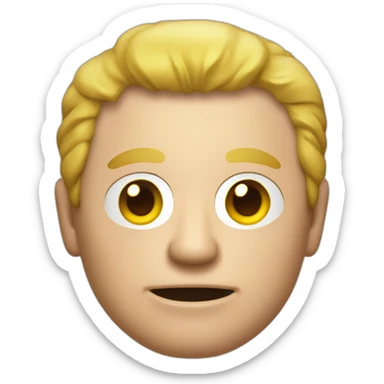 Alan Brazil with a red face sticker