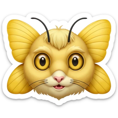 yellow moth with face of trump sticker