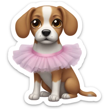 Dog wearing tutu  sticker