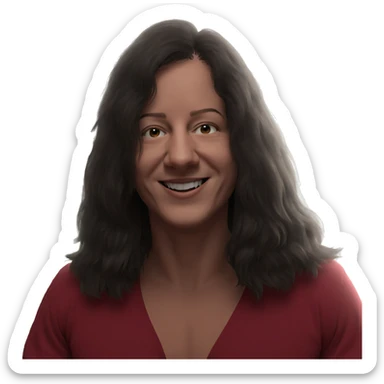 smiling boy with long hair sticker