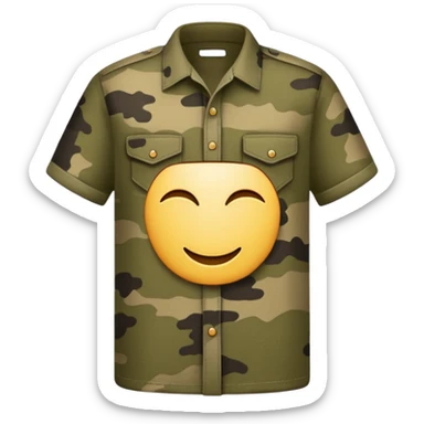 Khaki camo shirt sticker