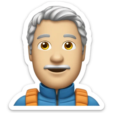 Un gros messieur dans un toboggan sticker