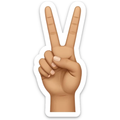 peace sign emoji but with the middle and ring fingers up not the index finger sticker