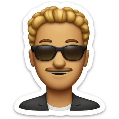 A sub sandwich with sunglasses sticker