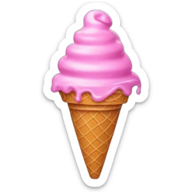 pink cybernetic ice cream cone sticker
