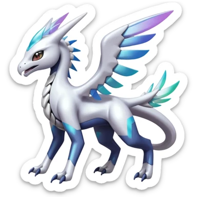 Meloetta-Palkia-Reshiram-Dialga-Pokémon-Fakémon-fusion-hybrid-creature sticker