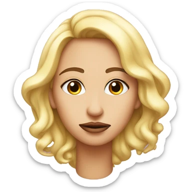 coquette pensive face sticker