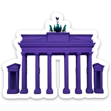 purple Brandenburg gate sticker