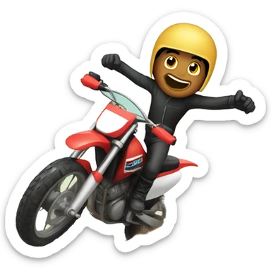 Man on a dirt bike sticker