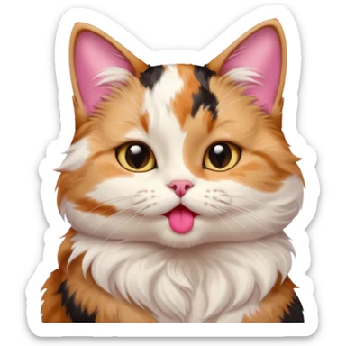 A cat blowing real human kises sticker