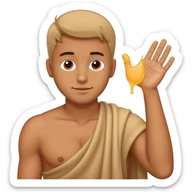 Emoji of a guy dusting off his shoulder with his hand sticker