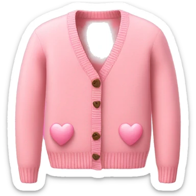 Pink cardigan with hearts no person sticker