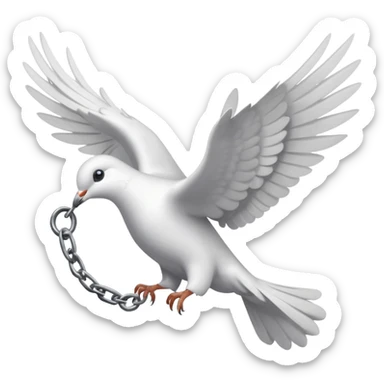 Freedom, the dove flies away, the chains are broken sticker