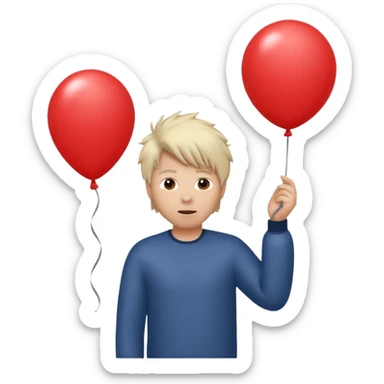 Balloon & Static Hair sticker