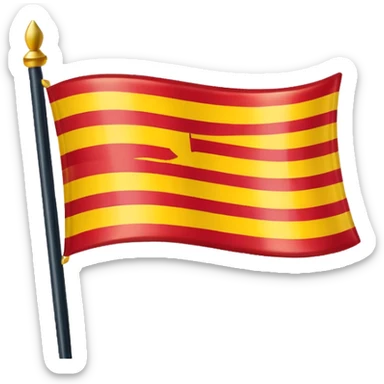 Drapeau emogie simple catalan stylé iPhone sticker