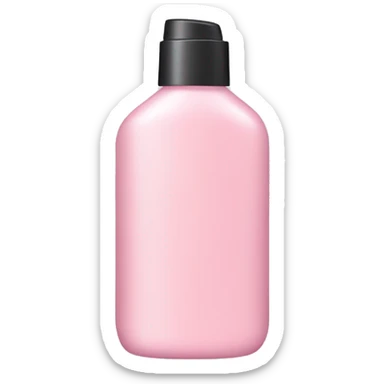 light pink shampoo bottle sticker
