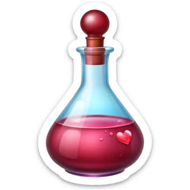 burgundy red love potion sticker