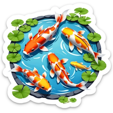 Koi pond  sticker