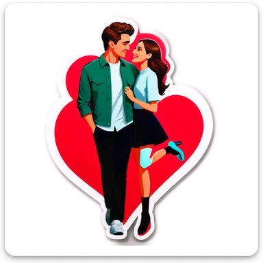 Hyper Realistic Couple in love  sticker
