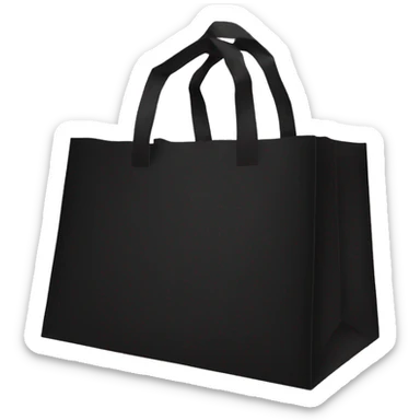 One Black shopping bag  sticker
