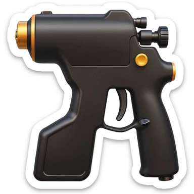 Black Spray Tan Gun sticker