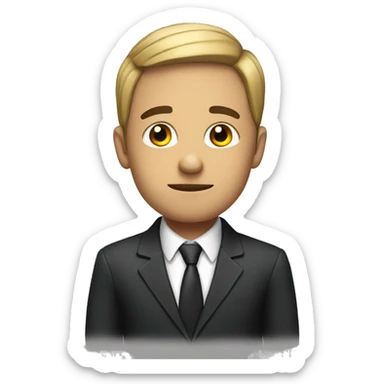 Thinking business man in a suit sticker