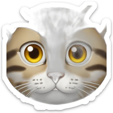 Luffy looking cat sticker