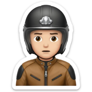 a motorcyclist lying on the ground who has just fallen sticker