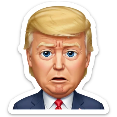 Donald Trump standing on Joe Biden whilst crying  sticker